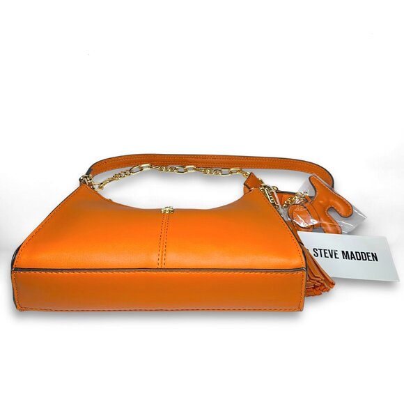 Steve Madden—Vegan Leather Shoulder Bag & 2 Bag Charms—Burnt Orange *NWT* - Picture 11 of 11